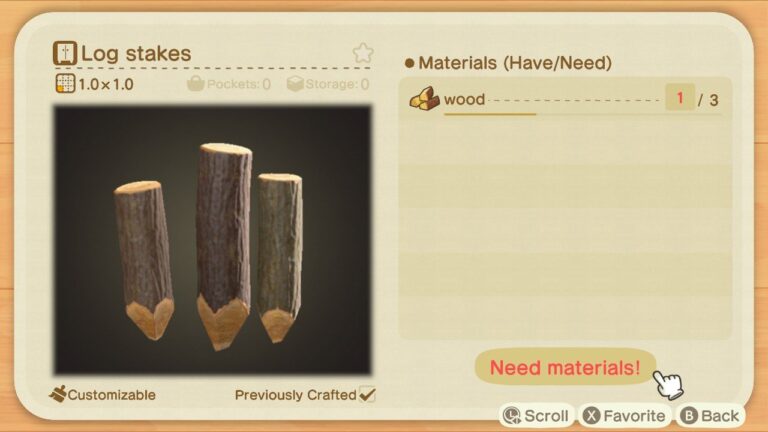 Craft An Animal Crossing Log Stakes Recipe For Your In-Game Success